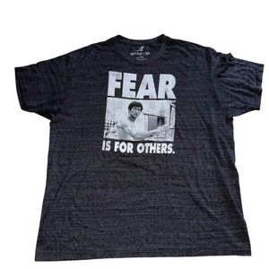 American Classics Bruce Lee Graphic T-Shirt Men 2XL Black Crew Neck Quote karate